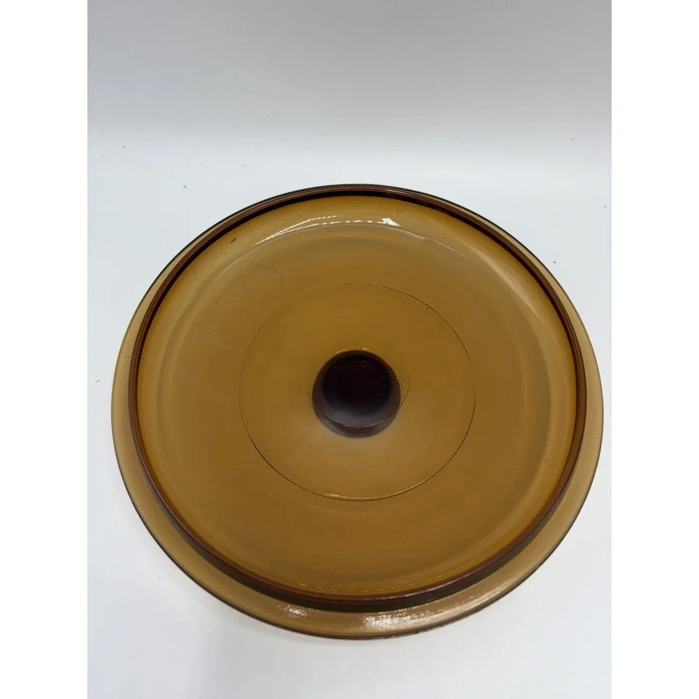 Vintage Anchor Hocking Fire King #436‎ 1QT Baking Dish Glass Round Amber Brown
